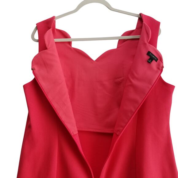 Talbots Pink Sleeveless Ponte Knit Dress Scalloped Neck Classic Career 14 - Picture 5 of 12